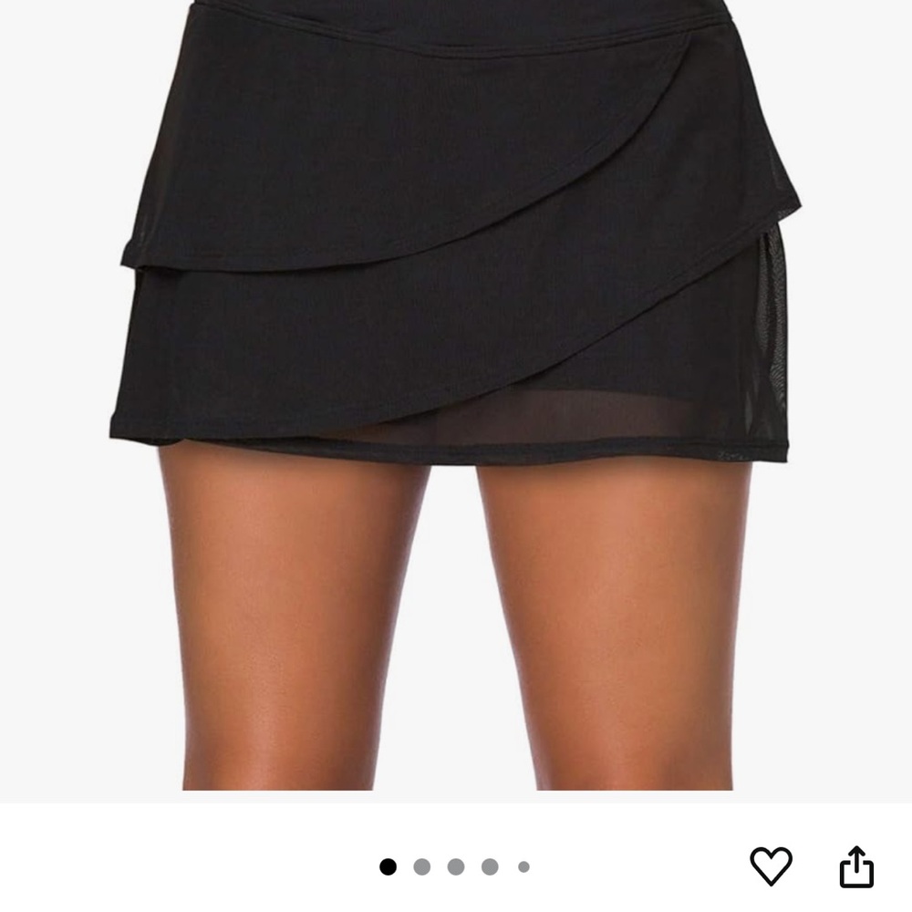 Black Layered Women's Skort